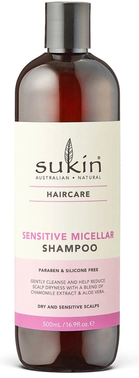 Мицеллярный шампунь для чувствительной кожи головы - Sukin Sensitive Micellar Shampoo — фото N1