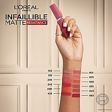 Стійка рідка матова помада для губ - L'Oreal Paris Infallible Matte Resistance Liquid Lipstick — фото N3