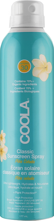 Сонцезахисний спрей для обличчя й тіла «Пінаколада» - Coola Classic Pina Colada Sunscreen Spray SPF30 — фото N1