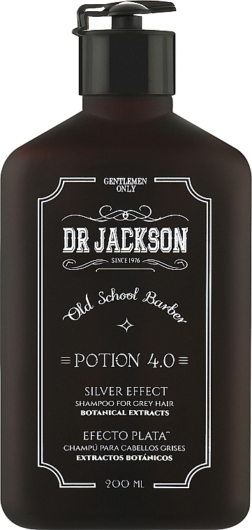 УЦІНКА Шампунь для сивого волосся - Dr Jackson Gentlemen Only Potion 4.0 Silver Effect Shampoo * — фото N1