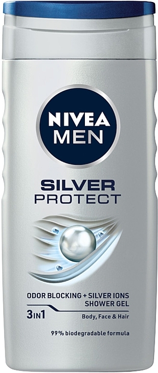 Набір - NIVEA Men Silver Control Skin Protect Collection (aft/sh/balm/100ml + deo/50ml + sh/gel/250ml) — фото N4