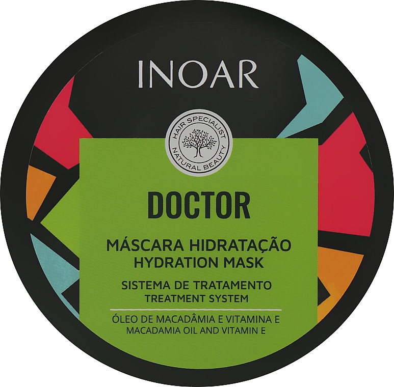 Маска для волосся "Олія льону & вітамін Е" - Inoar Doktor Hydration Mask
