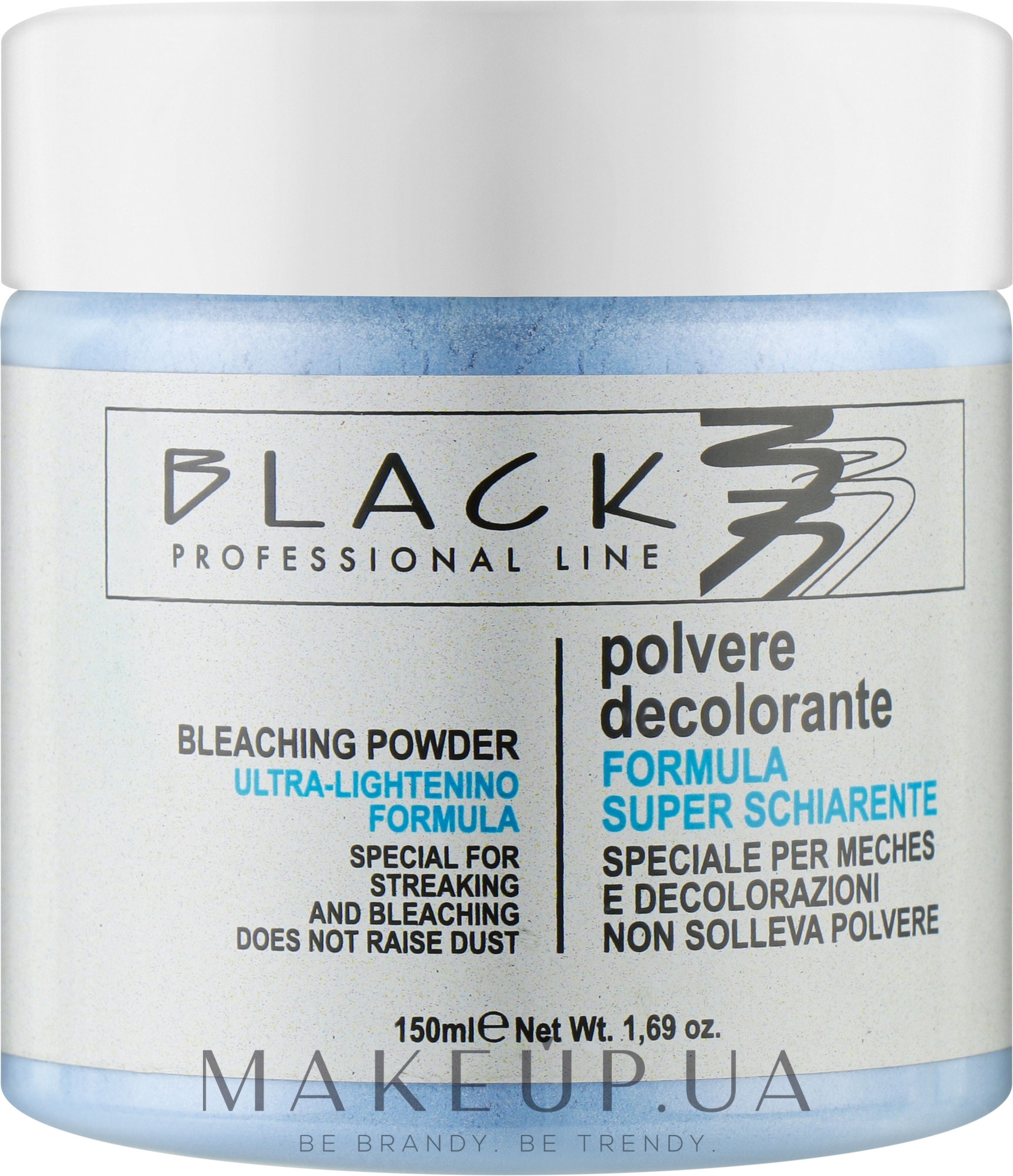 Порошок для осветления волос, синий (банка) - Black Professional Line Bleaching Powder Blue — фото 150g