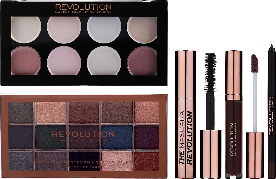 Набор - Makeup Revolution The Party Look Box (eye/palette/16.5g + balm/palette/12g + mascara/12ml + lip/kit) — фото N2