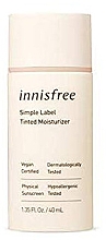 Духи, Парфюмерия, косметика Тонирующий увлажняющий крем - Innisfree Simple Label Tinted Moisturizer