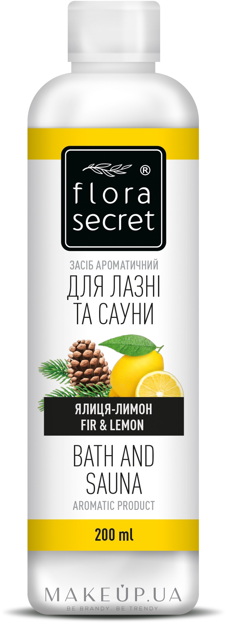 Ароматичний засіб для бані та сауни "Ялиця і лимон" - Flora Secret Сауна&Баня — фото 250ml