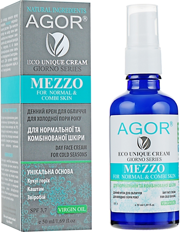 Крем денний для нормальної та комбінованої шкіри  - Agor Mezzo Day Face Cream — фото N5