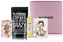 Духи, Парфюмерия, косметика УЦЕНКА Набор - Mr.Scrubber Crazy Citrus Scrub (scr/200g + cr/gel/150 ml + gel/mask60ml + mask15ml + toner35ml) *