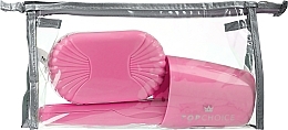 Духи, Парфюмерия, косметика Туалетный набор 41372, розовый 2, серая косметичка - Top Choice Set (accessory/4pcs)