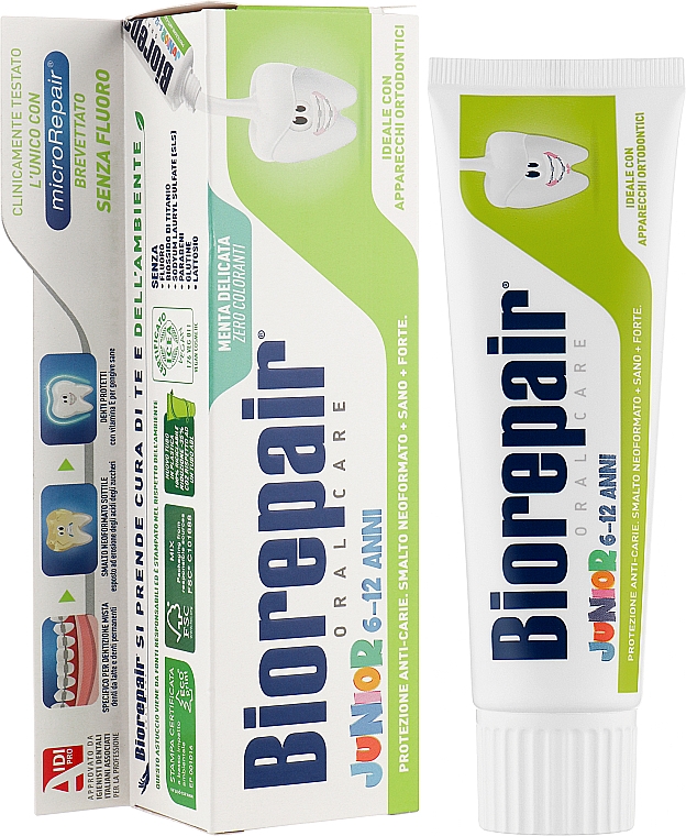 Набор "Junior", голубой - Biorepair (toothpaste/75ml + toothbrush/1шт) — фото N3