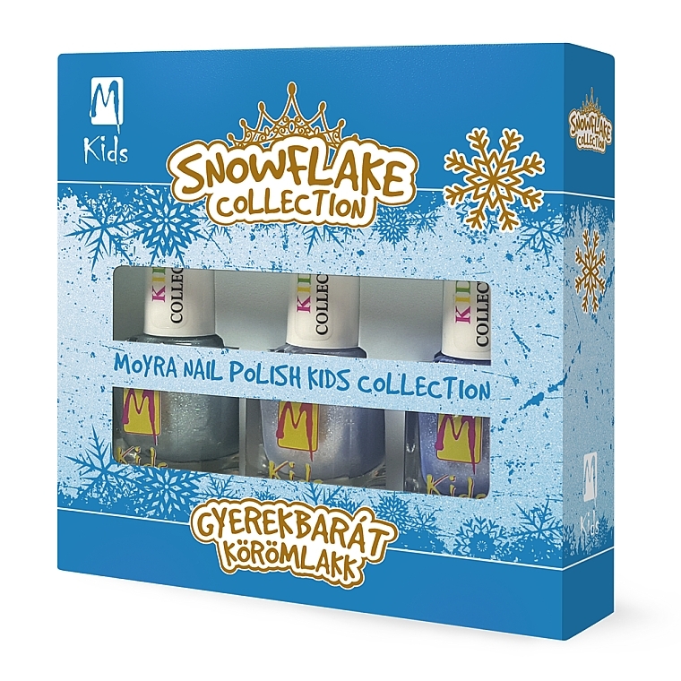 Набір лаків для нігтів - Moyra Kids Effect Nail Polish Snowflake Collection (3x7ml) — фото N1