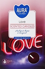 Духи, Парфюмерия, косметика Набор чайных свечей "Любовь" - Bispol Love Scented Candles