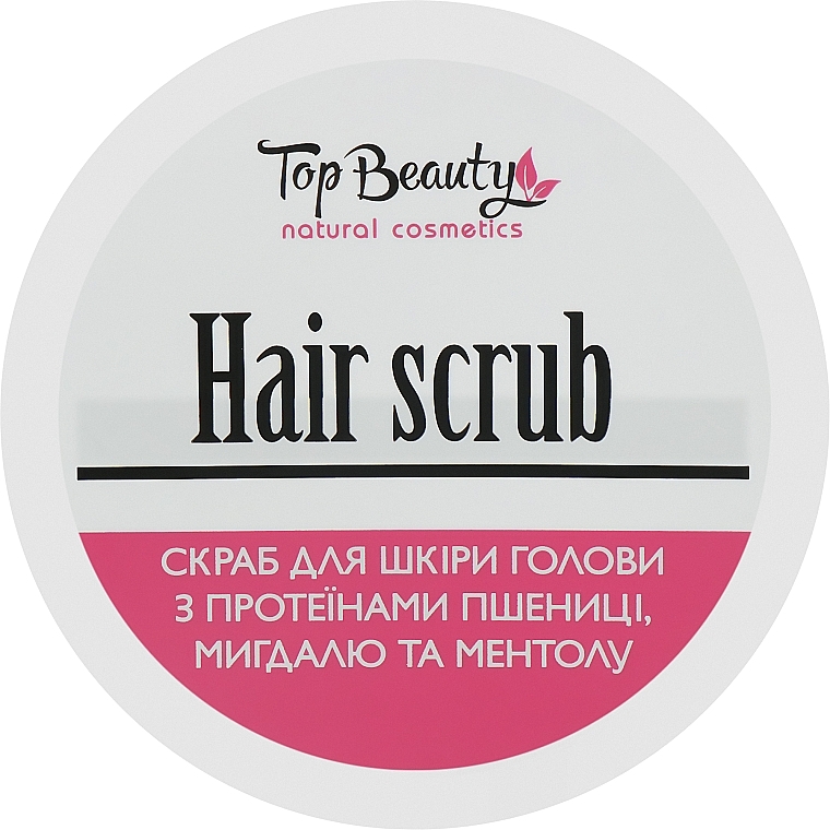 Скраб-пілінг для шкіри голови з протеїнами пшениці, мигдалю та ментолу - Top Beauty Hair Scrab — фото N1