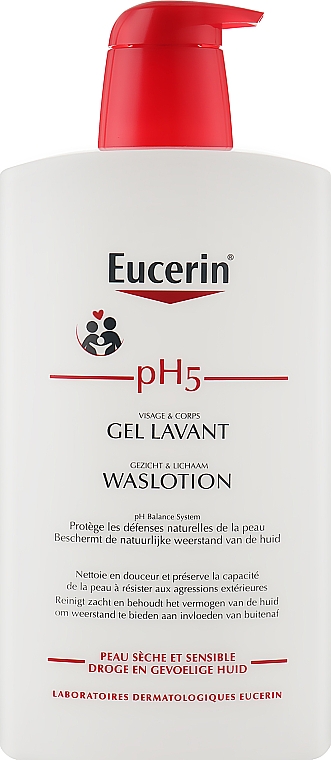 Очищувальний лосьйон для чутливої шкіри тіла - Eucerin pH5 WashLotion — фото N3