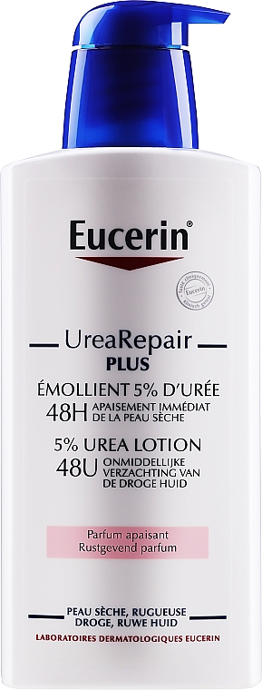 Лосьон для тела, с дозатором - Eucerin Urearepair Plus Lotion 5% Fragrance — фото N1