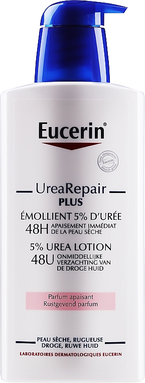 Лосьйон для тіла, з дозатором - Eucerin Urearepair Plus Lotion 5% Fragrance — фото N1