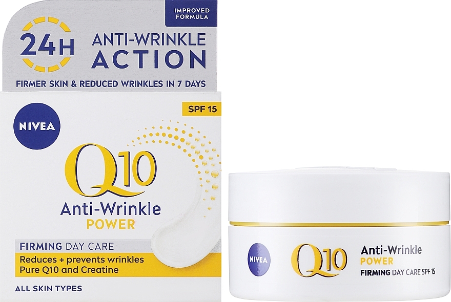 Питательный дневной крем против морщин - NIVEA Q10 Power Anti-Wrinkle + Firming Normal Skin Cream — фото N2