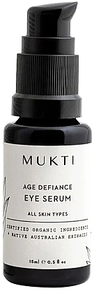 Сироватка для шкіри навколо очей - Mukti Organics Age Defiance Eye Serum — фото N1