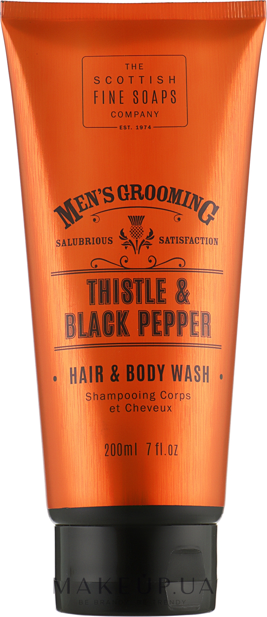 Шампунь-гель для душу - Scottish Fine Soaps Men's Thistle & Black Pepper Hair Body Wash — фото 200ml