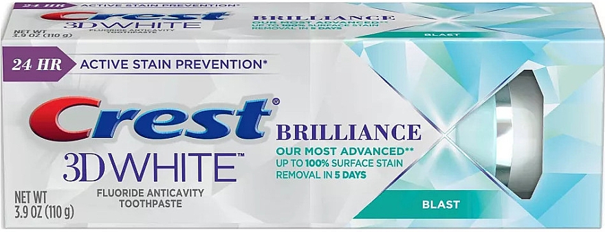 Відбілювальна зубна паста - Crest 3D White Brilliance Blast Whitening Toothpaste Energizing Mint — фото N1