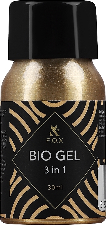 Прозорий біо-гель - F.o.x Bio Gel 3 in 1 Base Top Builder — фото N5