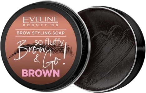 Мило для брів - Eveline Cosmetics Brow & Go Brow Styling Soap — фото Brown