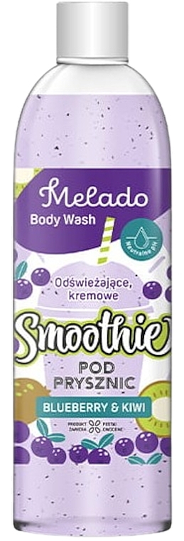 Гель для душу зі скрабом "Чорниця і ківі" - Natigo Melado Body Wash Blueberry And Kiwi — фото N1