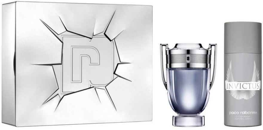 Paco Rabanne Invictus - Набор (edt/100ml + deo/spr/150ml) — фото N1