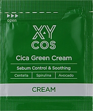 Парфумерія, косметика Крем для обличчя з центелою азіатською - XYcos Cica Green Cream (пробник)