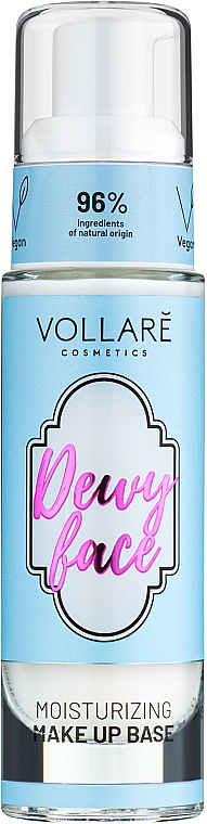 База під макіяж "Зволожувальна" - Vollare Vegan Dewy Face Make-Up Base — фото N1