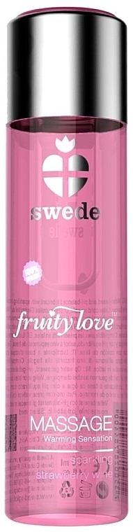 Массажный гель "Игристое клубничное вино" - Swede Fruity Love Massage Warming Sensation Sparkling Strawberry Wine — фото N1
