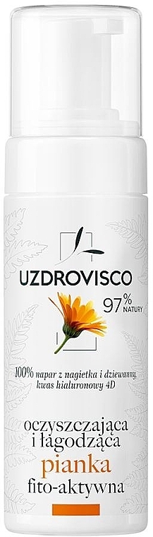 Фитоактивная очищающая и успокаивающая пенка для умывания лица - Uzdrovisco — фото N1
