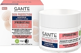 Биокрем ночной для сухой и чувствительной кожи лица, с пробиотиками - Sante Skin Protect Cream — фото N1