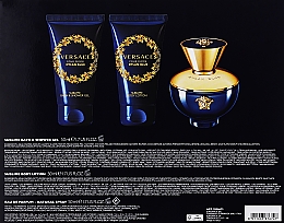 Versace Dylan Blue Pour Femme - Набір (edp/50ml + b/lot/50ml + sh/gel/50ml) — фото N2