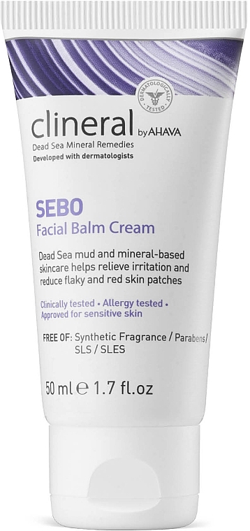 Крем-бальзам для обличчя - Ahava Clineral Sebo Facial Balm Cream Face Cream — фото N1