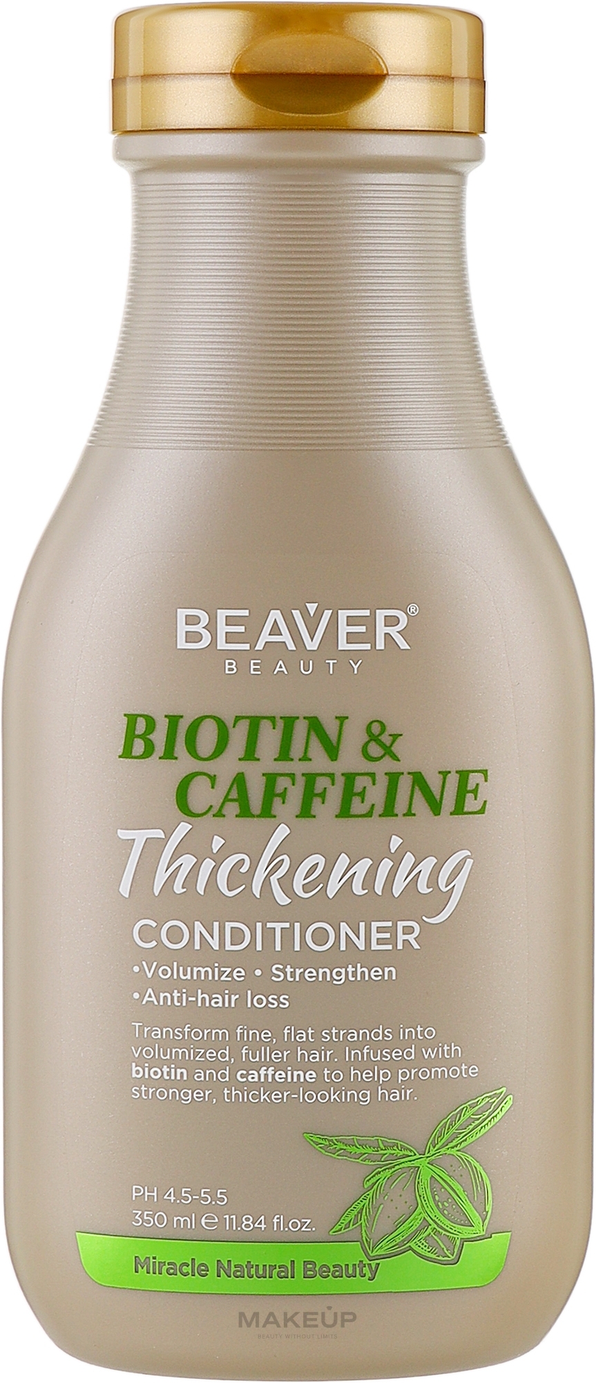 Кондиціонер для волосся з біотином та кофеїном - Beaver Professional Biotin & Caffeine Thickening Conditioner — фото 350ml