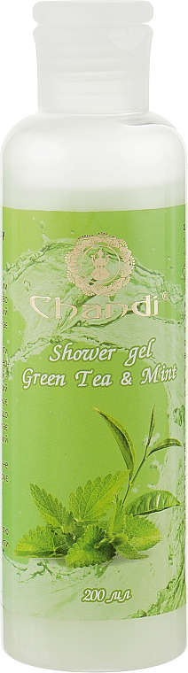 Индийский гель для душа "Зеленый чай и мята" - Chandi — фото N5
