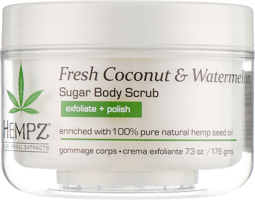 Скраб для тела "Кокос и арбуз" - Hempz Herbal Sugar Body Scrub Fresh Coconut Watermelon — фото N1