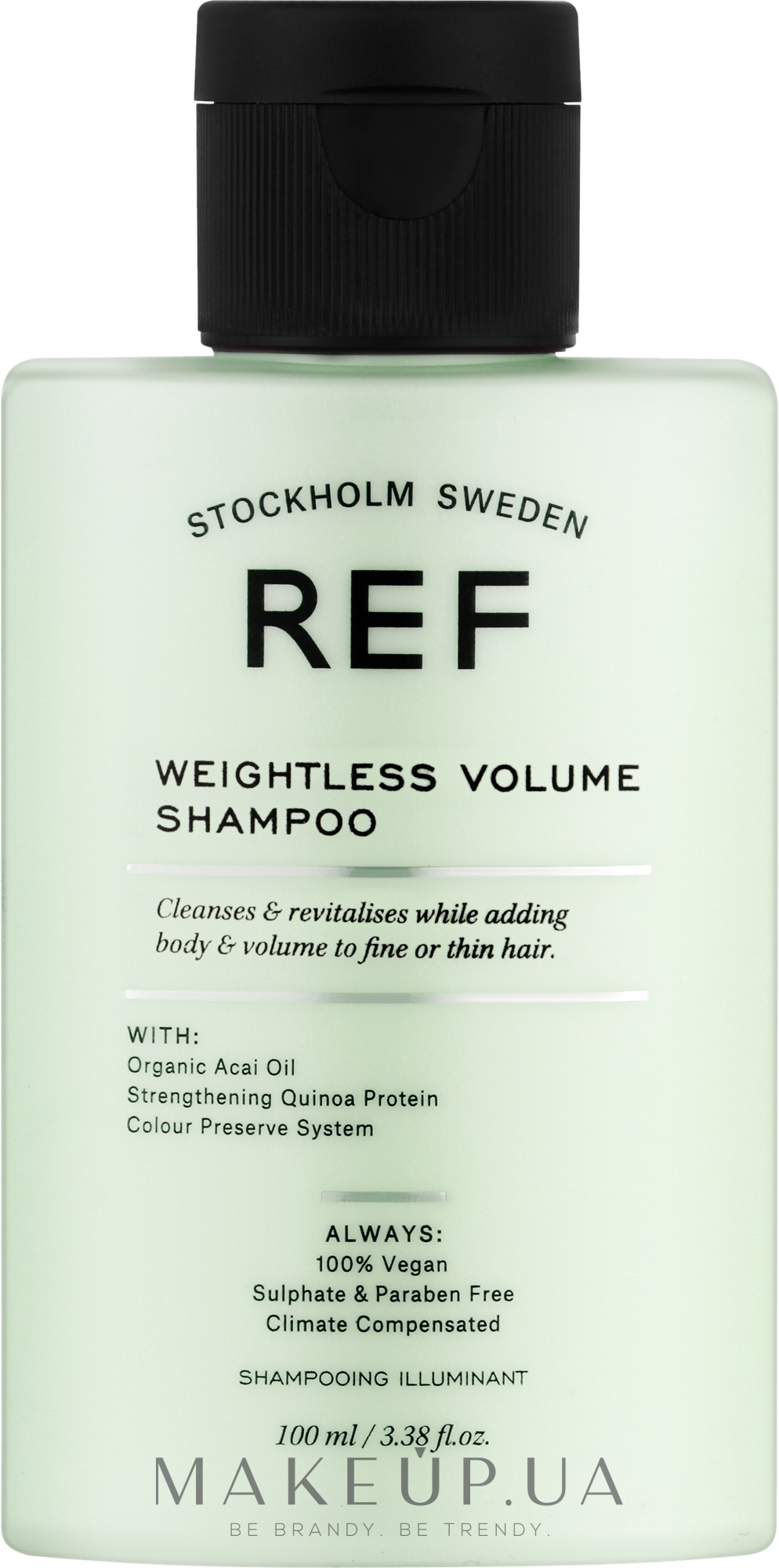 Шампунь для объема волос рН 5.5 - REF Weightless Volume Shampoo (мини) — фото 100ml