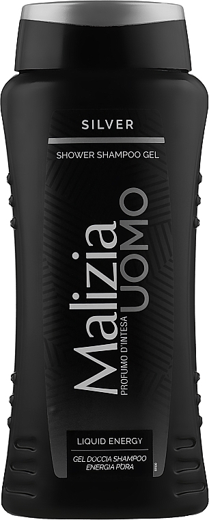 Гель-шампунь для душа мужской - Malizia Uomo Silver Shower Shampoo Gel