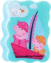 Парфумерія, косметика Мочалка банна дитяча "Свинка Пеппа", водна прогулянка, блакитна - Suavipiel Peppa Pig Bath Sponge
