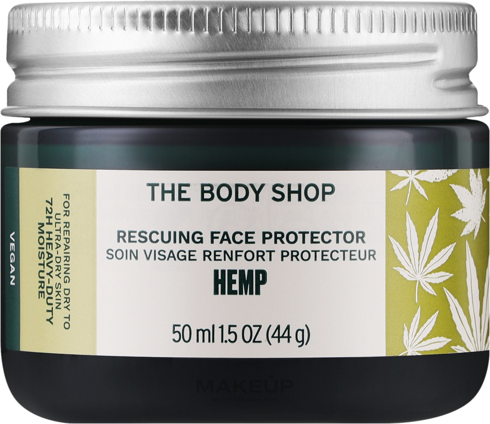Захисний крем для обличчя з олією насіння коноплі - The Body Shop Hemp Rescuing Face Protector — фото 50ml