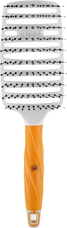 Вентбраш, біло-помаранчевий - GKhair Vent Brush — фото N1