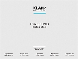 Набор - Klapp Hyaluronic Treatment Set (peel/7ml + mask/8ml + jelly/6g + cr/10ml + conc/5ml) — фото N1