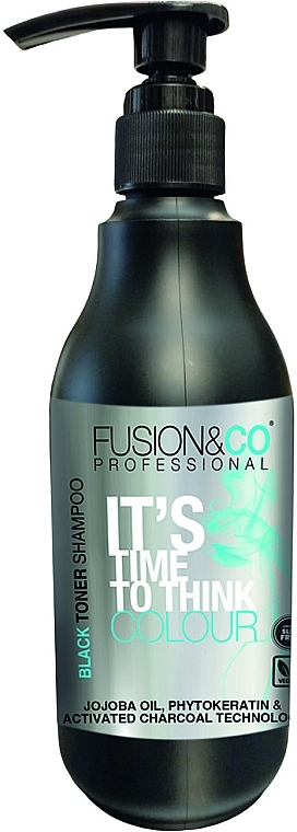 Шампунь для волос тонирующий черный - Fusion&Co Professional Fusion Black Toner Shampoo — фото N1