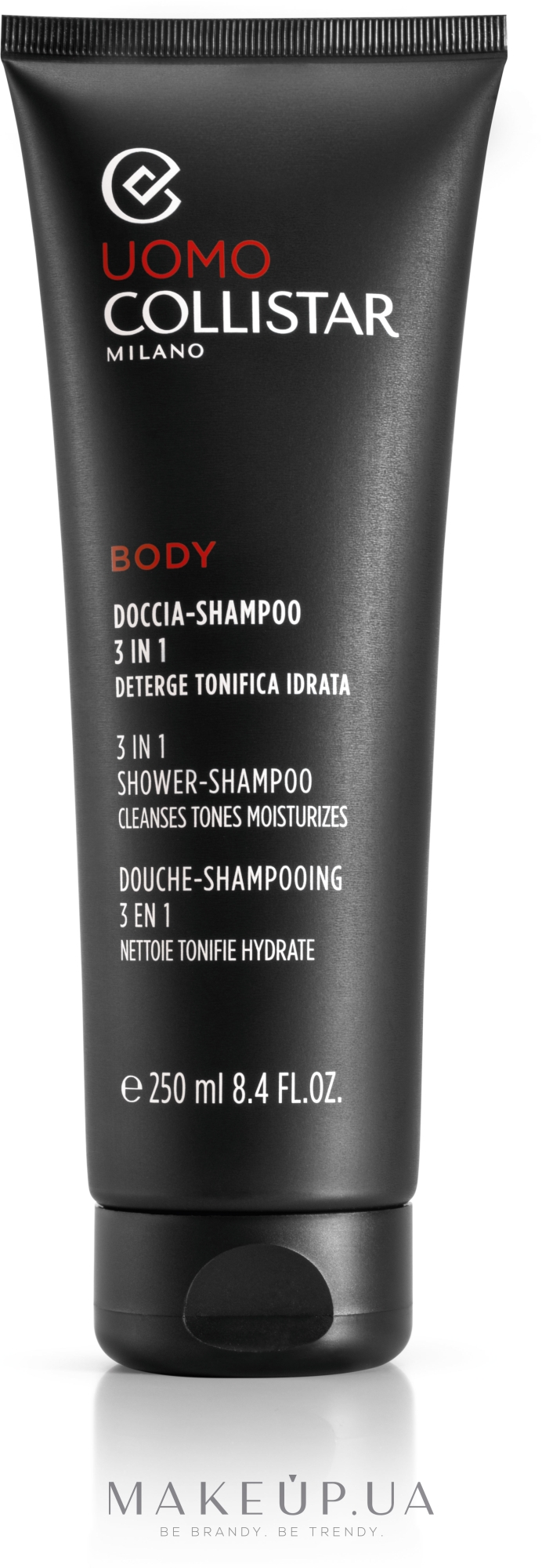 Шампунь, гель для душу 3-в-1 для чоловіків - Collistar Linea Uomo Doccia-shampoo 3 in 1 — фото 250ml