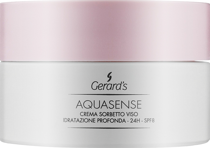 Інтенсивний зволожувальний крем із сорбетом для обличчя - Gerard's Cosmetics Aquasense Intensive Moisturising Face Sorbet Cream 24h - Spf 8 — фото N1