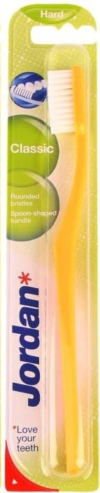Зубная щетка с жесткой щетиной "Классик", желтая - Jordan Classic Hard Toothbrush — фото N2