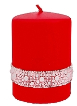Духи, Парфюмерия, косметика Декоративная свеча 7x10 см, красная - Artman Crystal Pearl