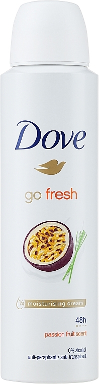 Антиперспирант с ароматом маракуйи и лемонграсса - Dove Anti-perspirant Go Fresh 48H Passion Fruit & Lemongrass Scent — фото N1